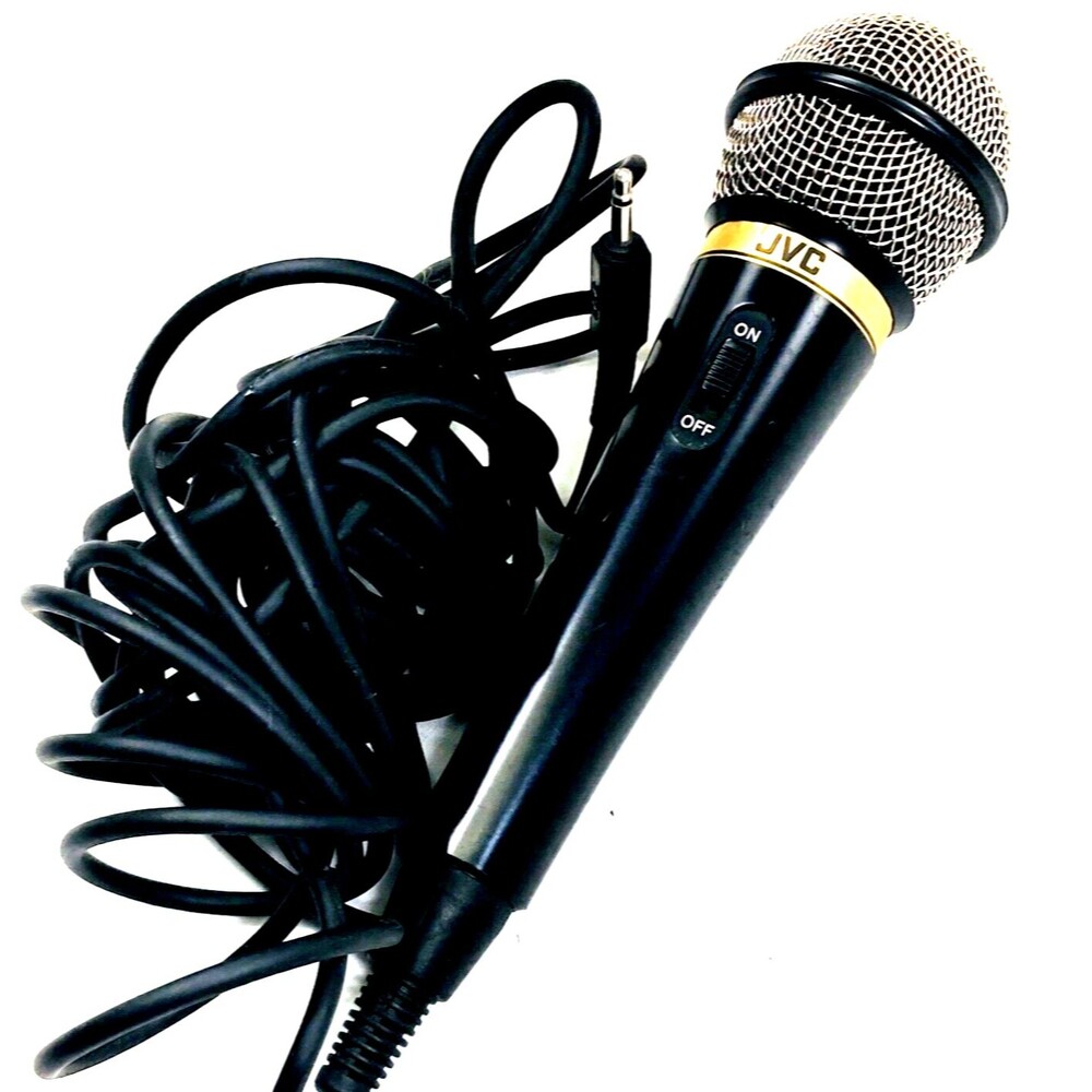 JVC MV-58 Microphone Vintage Wired 8.5 in DJ Karaoke 202 in Cord Black Japan